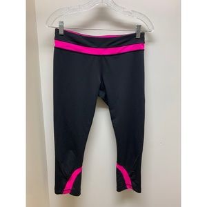 Lululemon Running Leggings with Hot Pink Trim